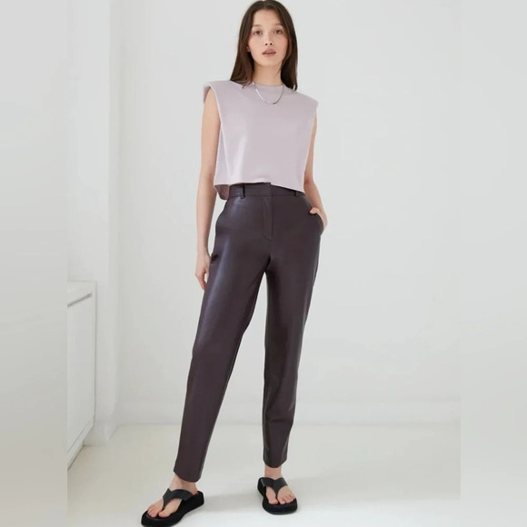 Babaton Command Pant Mid-Rise Vegan Leather Pant - Picture 1 of 16